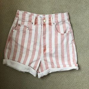 Striped Zara jean shorts